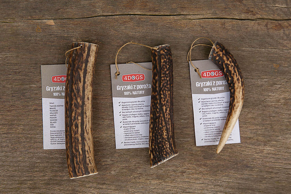 “hard” dog chews from discarded antlers